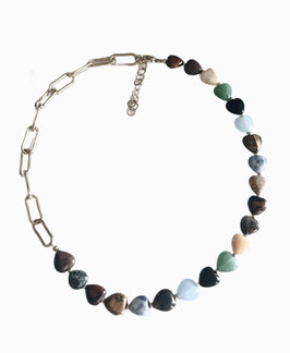 COLLIER COEURS/MAILLONS