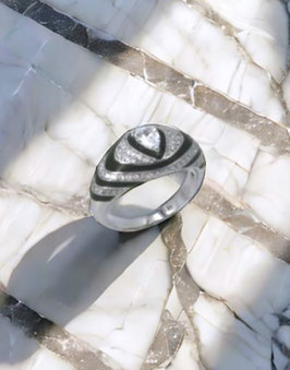 BAGUE OU CHEVALIERE BLACK ARGENT