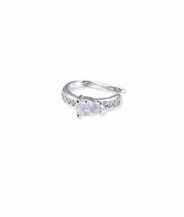 MINI MINI BAGUE D'OREILLE POIRE ARGENT 1 CM