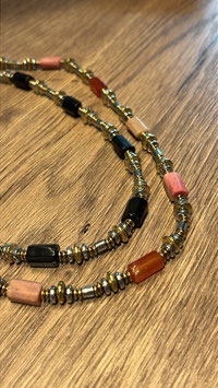 COLLIER RAIN NOIR OU TERRACOTA