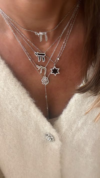 COLLIER MAGEN TAILLE S ARGENT/NOIR OU DORÉ/NOIR
