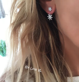 PAIRE DE DESSOUS DE LOBES STARS ARGENT