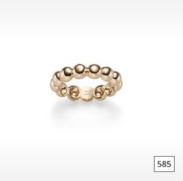 Ring Rosegold 585 aus Kugeln