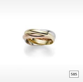3 Ring 585 verschlungen