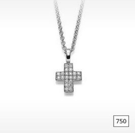 Diamanten Kreuz Weißgold 0.44ct