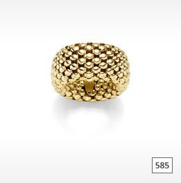 Ring Gelbgold 585 elastisch