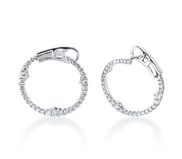 Creolen 18kt Weißgold mit Diamanten 0,38ct