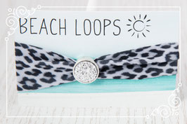 Beach Loop - Leopard weiß