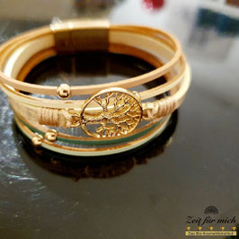 Armband mit goldenem Lebensbaum