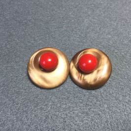 Vintage Ohrclips Art Deco  " cherry "