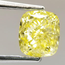 1,40 ct, Fancy Intense Yellow, IF, Cushion, GIA Certified