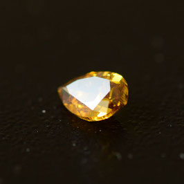 0,16 ct, Fancy Deep Orangy Brownish Yellow, (I1), Pear, IGI Certified