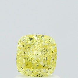 1,01 ct, Fancy Yellow, VVS1, Cushion, GIA Certified