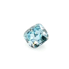 0,10 ct, Fancy Deep Blue-Green, SI2*, Cushion, GIA Certified