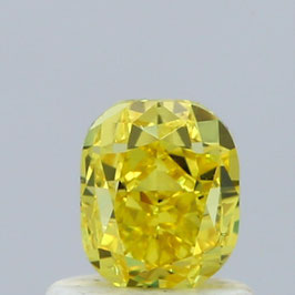 0,86 ct, Fancy Vivid Yellow, VVS2, Cushion, GIA Certified (Kundenauftrag)