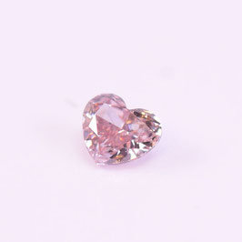 0,16 ct, Fancy Light Brownish Pink, SI1, Heart, IGI Certified