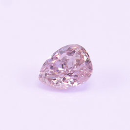 0,18 ct, Fancy Light Greyish Pink, SI2, Pear, IGI Certified