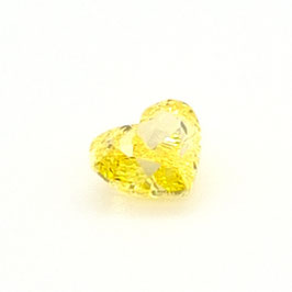 0,44 ct, Fancy Vivid Yellow, VVS1, Heart, GIA Certified