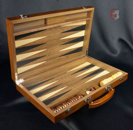 Backgammon Spielekoffer Nussbaum