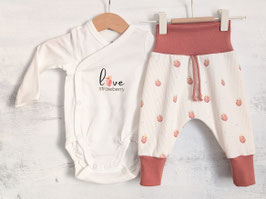 Kuschelset love Strawberry claypink/weiss 56