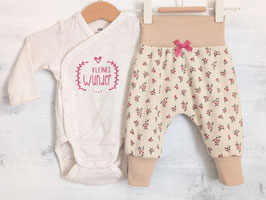 Kuschelset KLEINES WUNDER little Flowers pink/hellbeige 62 - ab 2Mt.