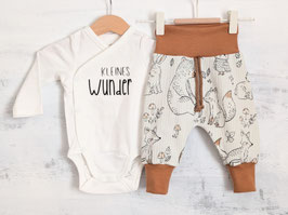 Kuschelset KLEINES WUNDER Waldtiere senf/offwhite 62