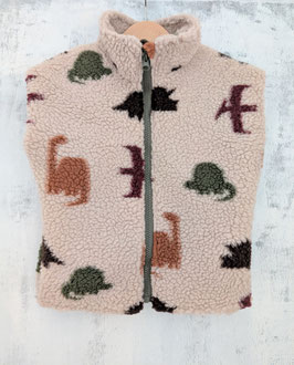 Teddy Weste Dinos natur/olive 86