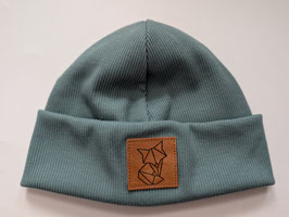 Hipster Beanie kleiner Fuchs dusty petrol 45-50cm ca.1-3Jahre