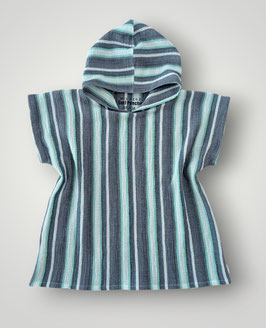 Surf Poncho Streifen blau/türkis 110/116