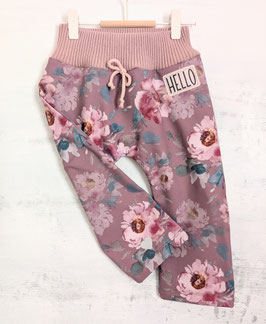 Softshell Matsch-Hose HELLO pastell Rosen altrosa 86/92 (ca. 2-3 Jahre)