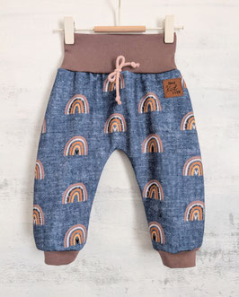 Softshell Matsch-Hose BEST KID EVER all you need is love Rainbow/jeansblau 74/80