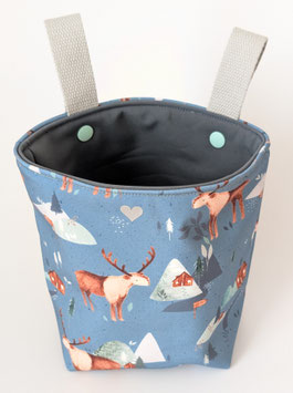 Softshell Lenkrad Täschli Elch petrol/rauchblau