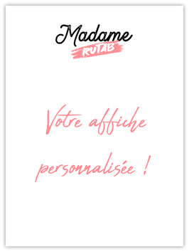 NOUVEAU : Affiche personnalisée