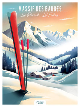 NOUVEAU : Affiche - ski plantés