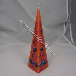 Kerze orange/lila