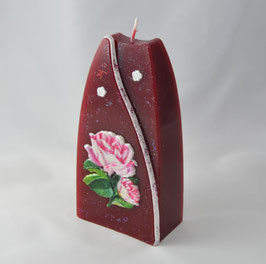 rote Kerze mit Rose