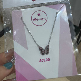 COLLAR PLATEADO MAXI MARIPOSA
