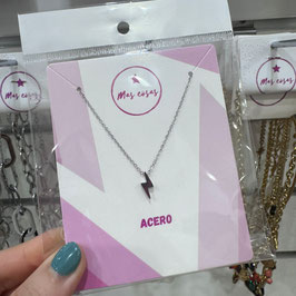 COLLAR PLATEADO RAYO