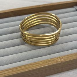 PULSERA FRANJAS DORADO