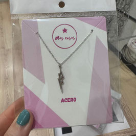 COLLAR PLATEADO RAYO CALADO