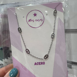 COLLAR PLATEADO ESLABONES