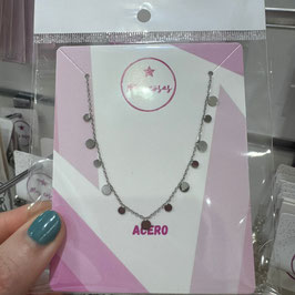 COLLAR PLATEADO LLUVIA DE MONEDAS