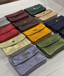 MONEDERO PEQUEÑO PIEL METALIZADO