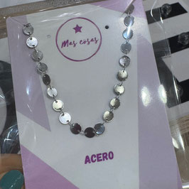 COLLAR PLATEADO CADENA MEDALLAS