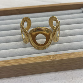 PULSERA ANCHA CIRCULOS DORADO