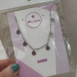 COLLAR PLATEADO 6 OJOS