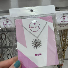 COLLAR PLATEADO SOL