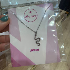 COLLAR PLATEADO SERPIENTE