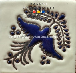 RWBA791: Azulejo Talavera  Realzado  Pintado a Mano.