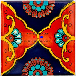 Sevillana | Azulejo Artesanal Mayólica Endurecido Pintado a Mano Tipo Talavera